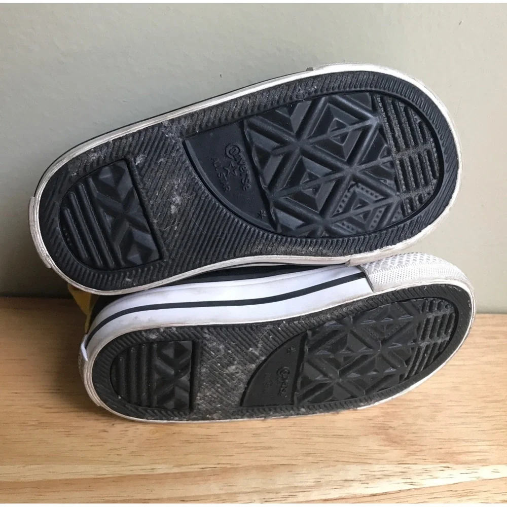 Transformers X Converse Black Yellow Velcro Sneakers Size: US Toddler 5 EUR 21
